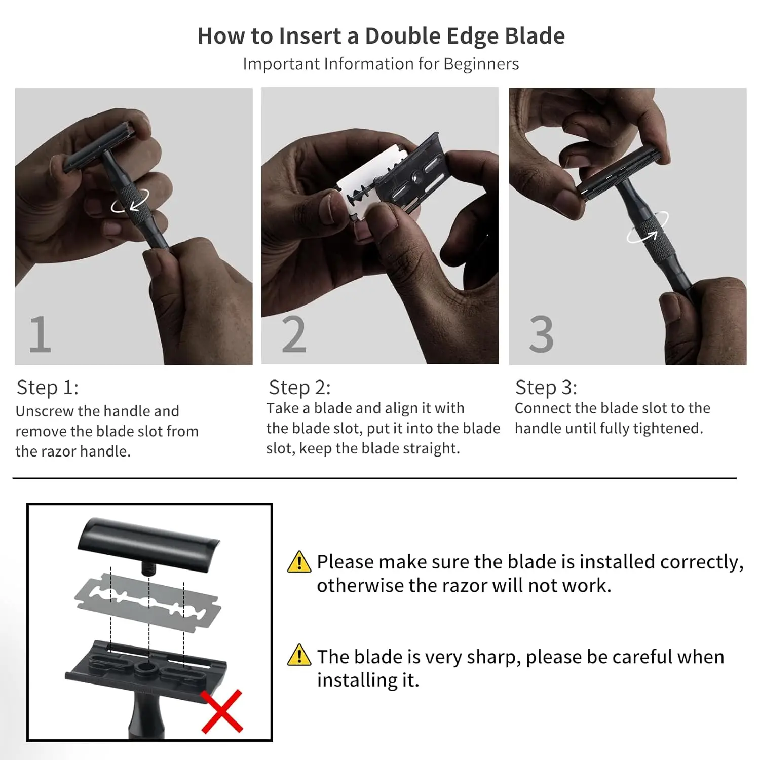 Многоразовая безопасная бритва для мужчин