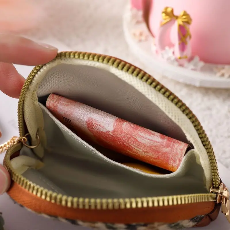 New Fabric Luxury Coin Purse Women's Double Zipper Small Wallets Key Pouch Travel Card Holder Fashion Female Vintage Coins Bags