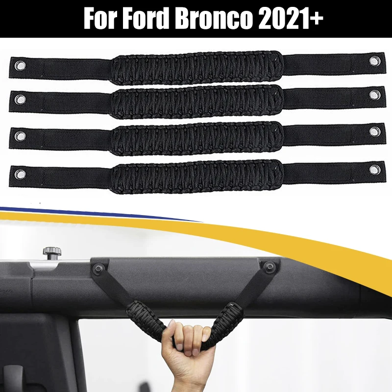 

4pcs/set Car Interior Roof Handle Grab Handle Grab Bar for Ford Bronco 2021+