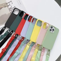 crossbody necklace strap lanyard cord silicone phone case for iphone 13 mini 12 pro max 11 pro max x xr xs max 6s 7 8 plus cover
