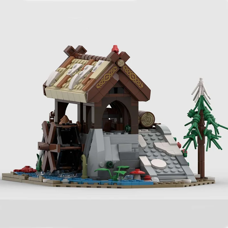 890 шт. новый MOC- 192851 Строительная модель Viking Sawmill DIY Креативная сборка Строительные