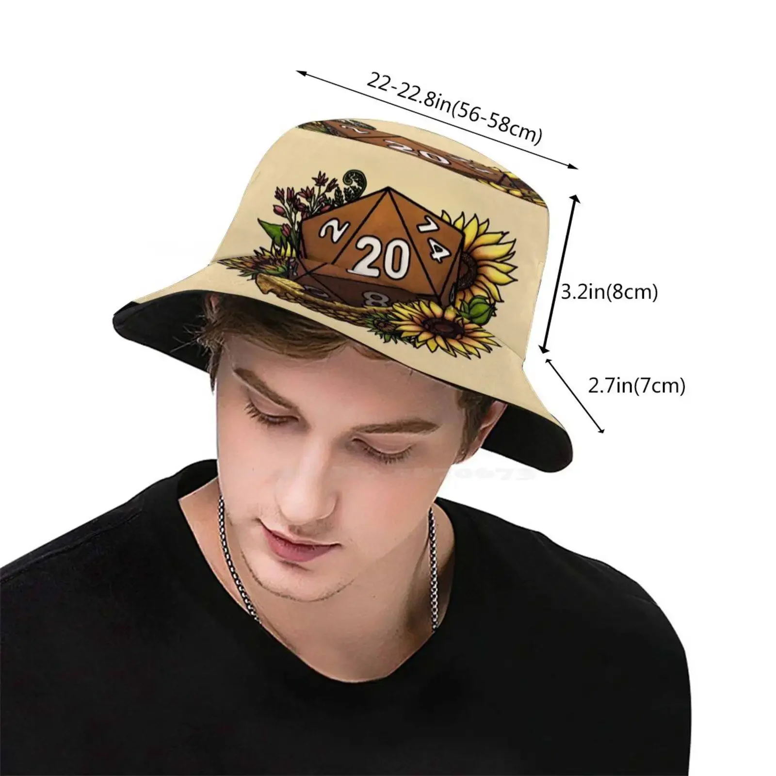 Dragonborn D20-настольные игровые кости солнцезащитная Кепка рыбацкая шляпа Панама D20