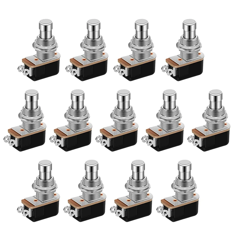 

13Pcs SPST Momentary Soft Press Foot Switch Normally Open 2 PIN Stomp Box Push Button Footswitch for Guitar Pedal