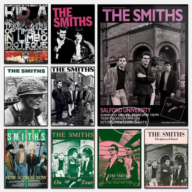 The Smiths Rock постер музыкальной группы настенная Художественная печать холст картина певец музыкальный альбом Настенная картина для спальни домашняя фотография подарок
