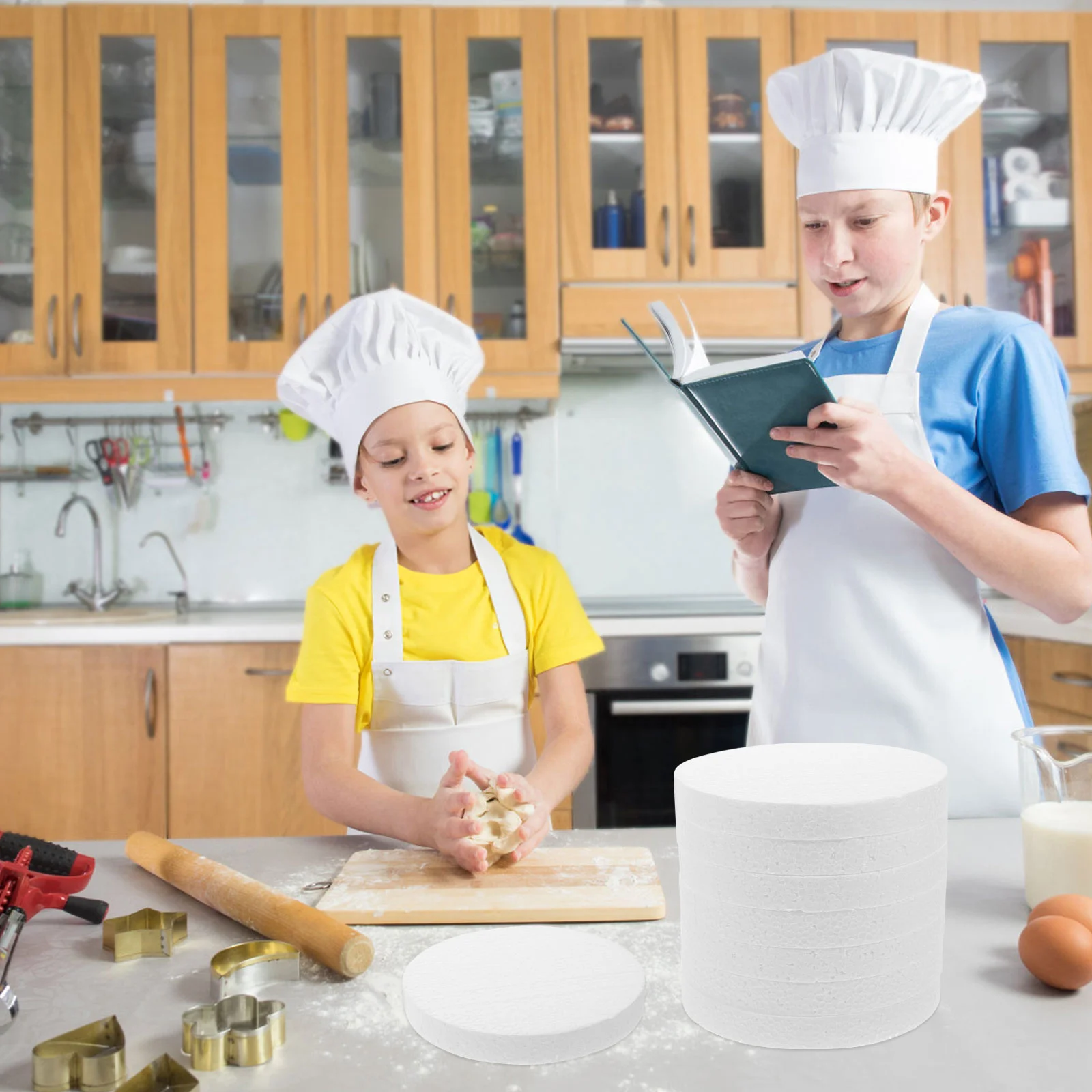 16 шт. уникальный белый пенопластовый диск детский торт круглый поднос модель