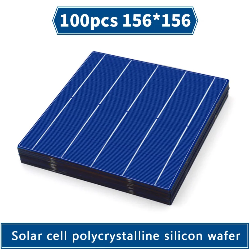 

100pcs Solar panel polycrystalline 156mm 5BB 18.8%-19.8% original package high-efficiency cell polycrystalline silicon wafer