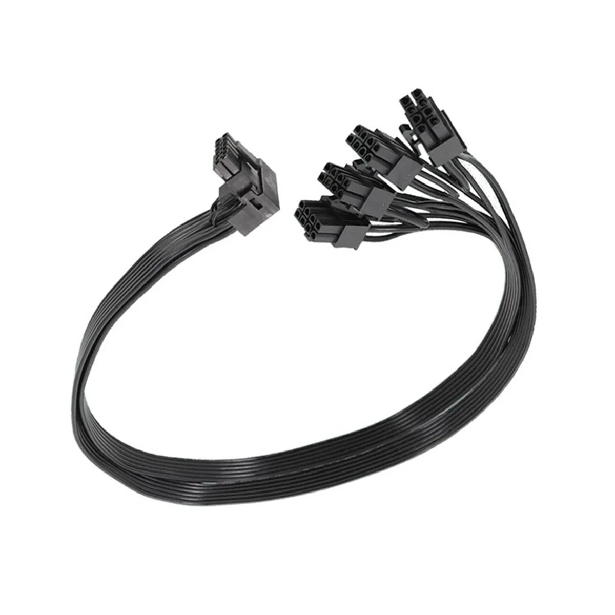 

1Pcs 4XCPU 8-Pin To 16 Pin Male PCI-E 5.0 12VHPWR RTX4090 90 Elbow Black White for Corsair PSU Adapter 16AWG 40Cm Black