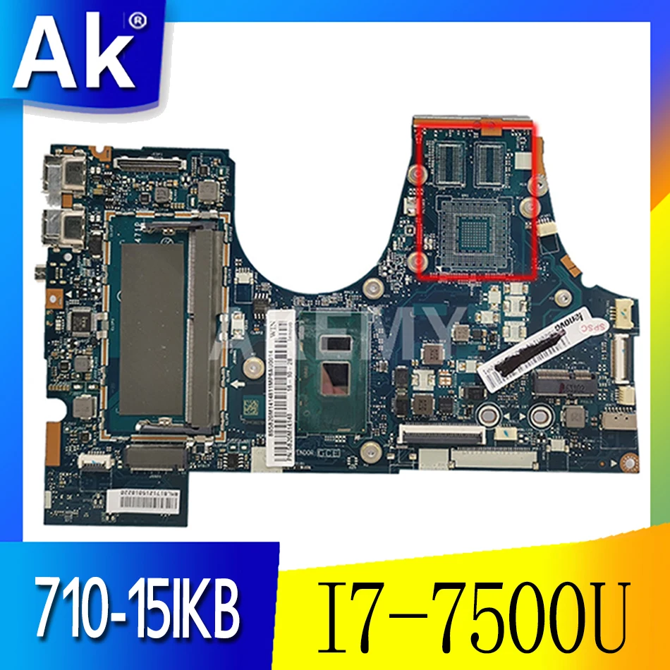 

for Lenovo Yoga 710-15IKB Motherboard CPU I7-7500U BIUY2 Y3 LA-D471P FRU 5B20M14134 Comprehensive-Test OK