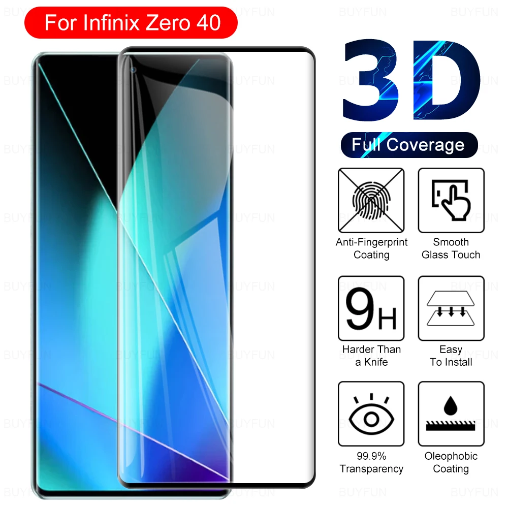 3D изогнутое закаленное стекло для Infinix Zero 40 4G 5G 2024 защитная пленка экрана Infini Zero40 6