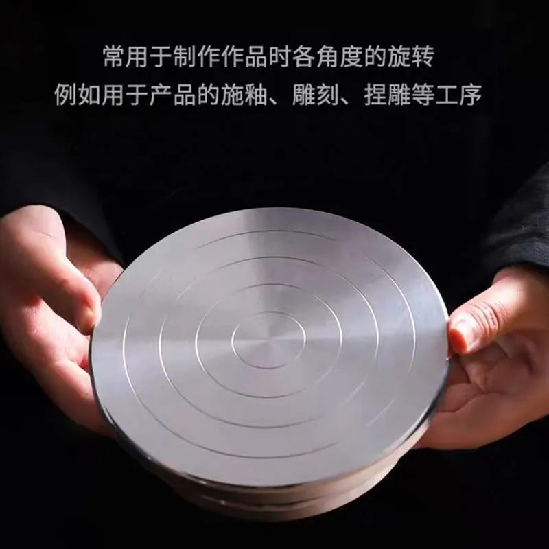 

Керамический поворотный круг, скульптура, глина, скульптура, ручная работа, модель поворотного стола с узором, поворотный круг для торта, ал...