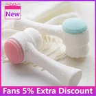 Модный 3D массажер для лица, средство для мытья лица, инструмент для ухода за кожей, горячая двухсторонняя силиконовая Очищающая щетка для лица, размер, портативная