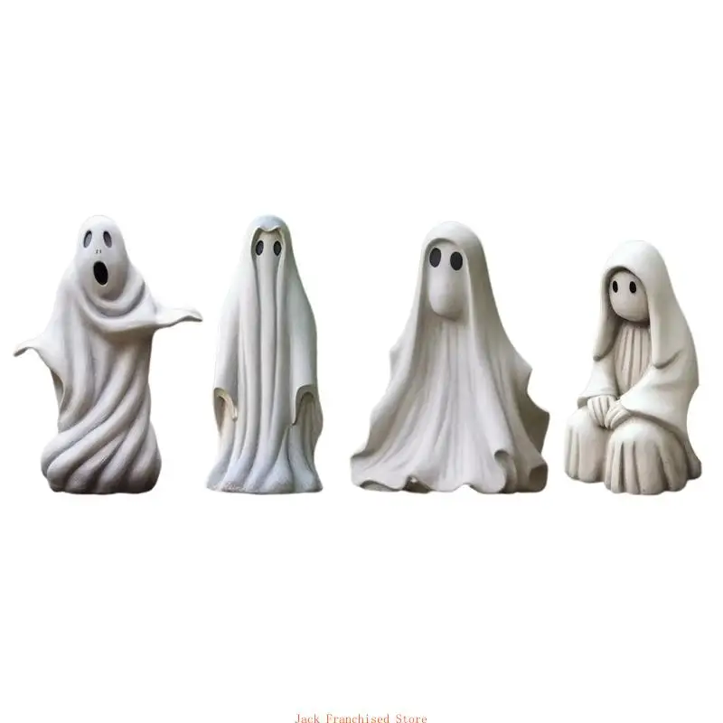 

Resin GhostsOutdoor Garden Statue Halloween Decor Table Sign For Halloween Party Home Decor Children Day Party Suppliers