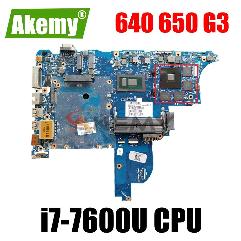 

916829-001 CLOONEY-6050A2860101-MB-A01 Main board For HP Probook 640 650 G3 laptop motherboard SR33Z I7-7600U tested