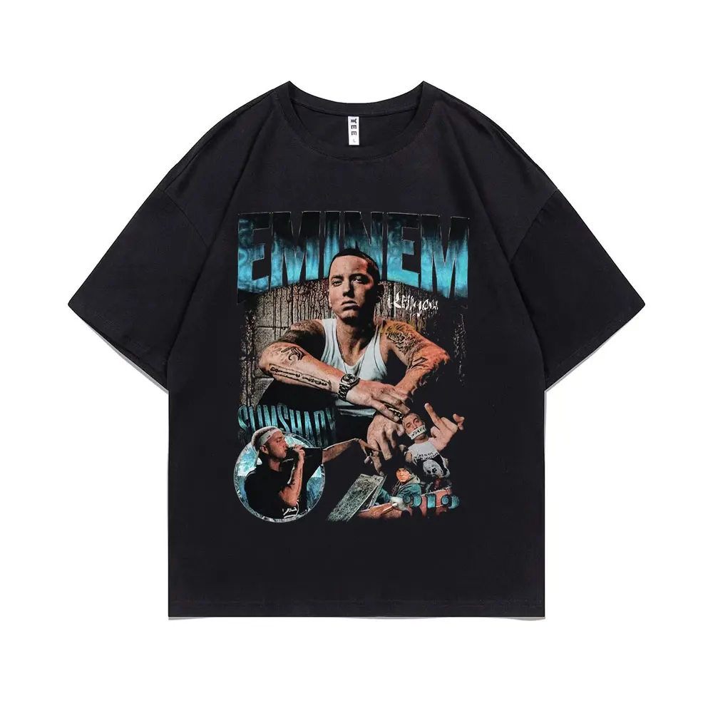 

Men Women Fashion Rap Eminem Hip Hop Oversized Tshirt Summer Short Sleeve T Shirt Men's Streetwear Harajuku Oversized Tops Tees