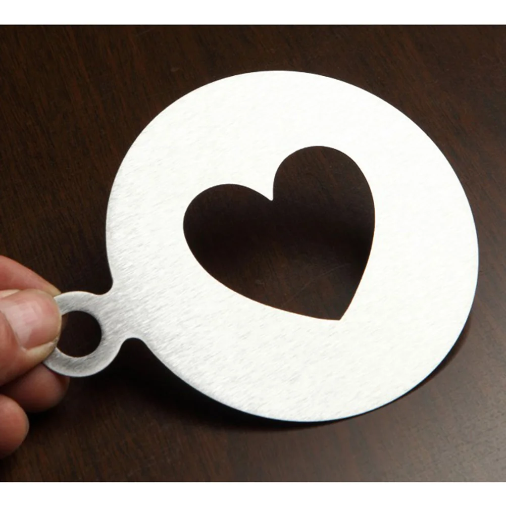 

Coffee Decorating Stencils Stainless Steel Coffee Art Stencils Barista Template for All Kinds of Mousse Cut Cake Birthday Cake