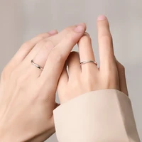 couple models s925 sterling silver ring a pair of niche design light luxury simple pair ring engagement ring