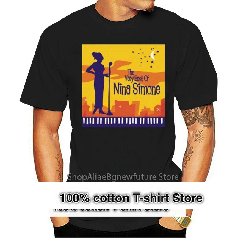 

New Nina Simone The Very Best Of Nina Simone Men'S Black T-Shirt Size S-3Xl Streetwear Casual Tee Shirt