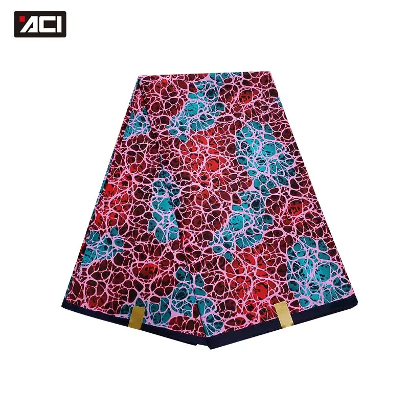 

ACI Loincloth Fabric African Wax Ankara Fabric High Quality Veritable African Real Wax Prints Fabric 6 Yards/Piece For Wedding