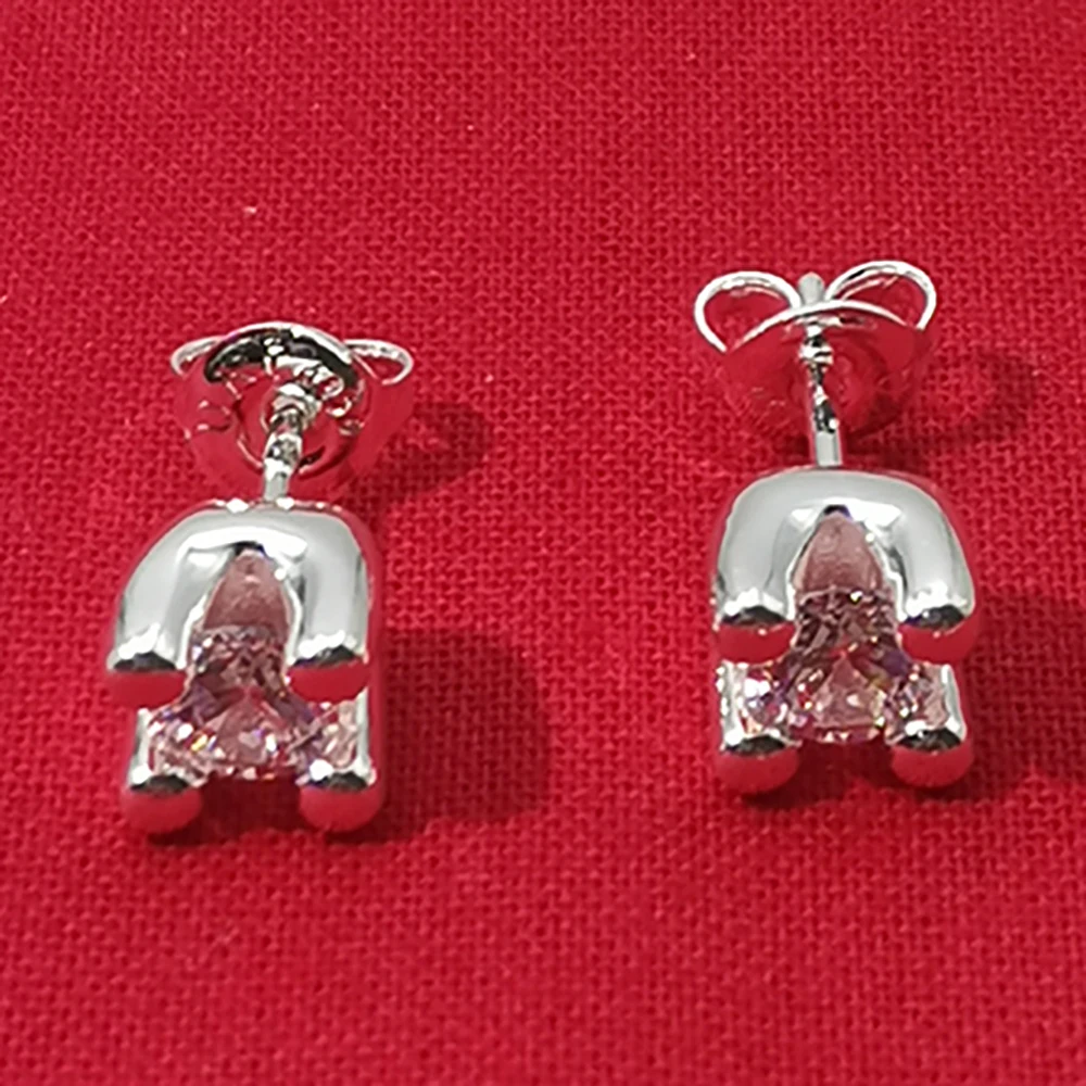 2024 испанские летние классические элегантные женские маленькие серьги с белыми