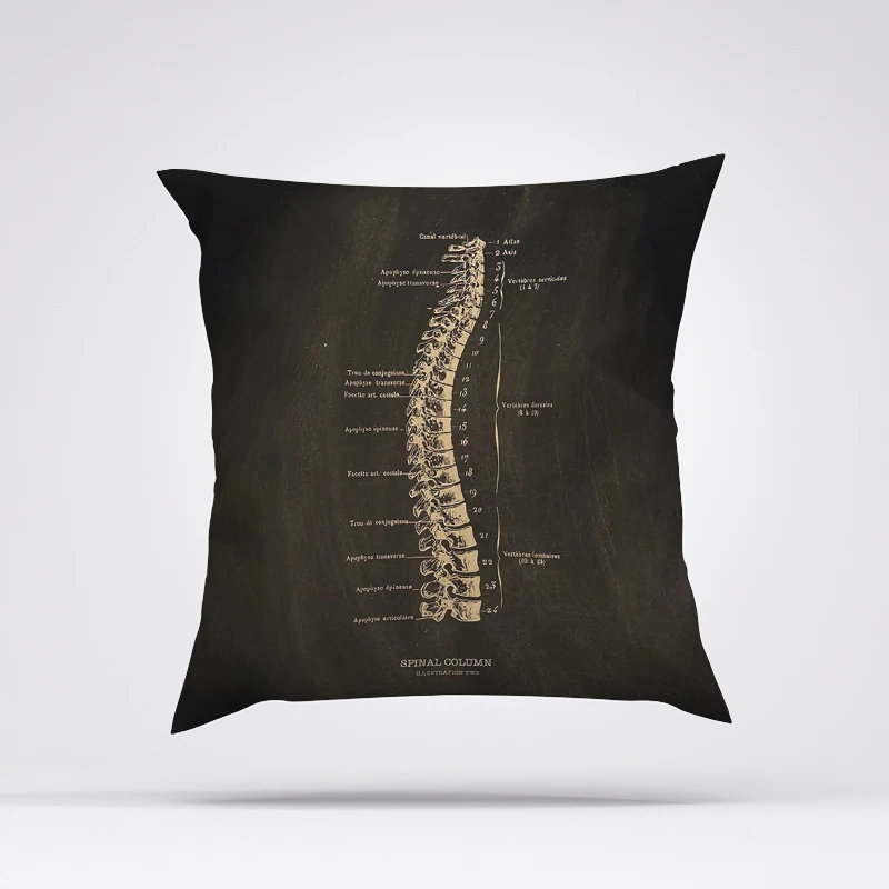 

Decorative Pillowcase 40x40 Anatomical Skeleton Car Decoration Cushion Cover 45x45 Cushions Covers Retro Pillow Throw Pillows