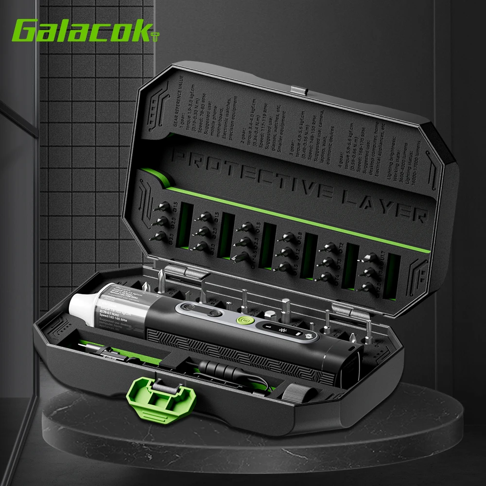 Набор многофункциональных электрических отверток Galacok 35 в 1 прецизионные магниты
