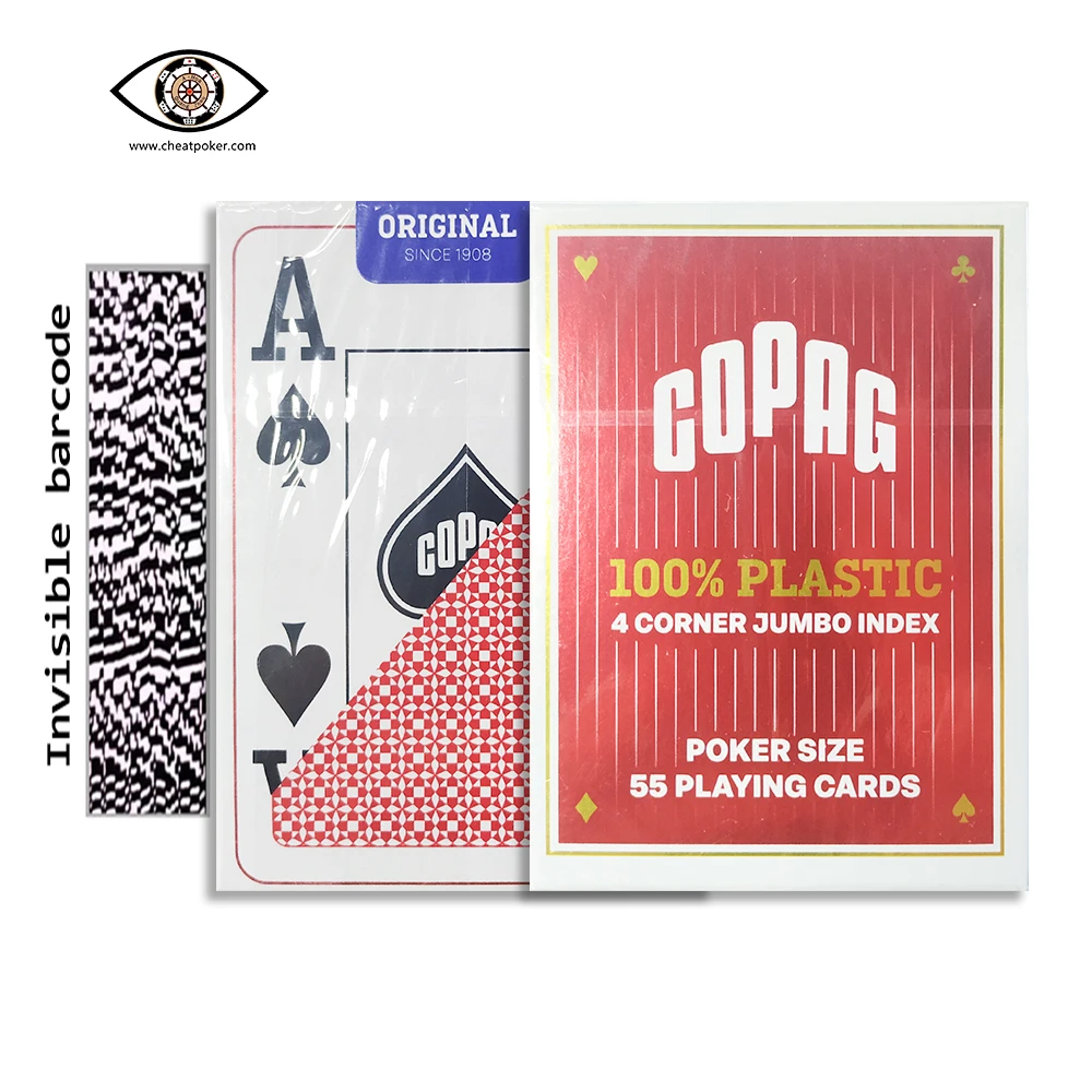 

Карты с маркировкой Copag-Barcode, 100% пластик, колода Magic Poker Deck, 4-угловой индекс Jumbo