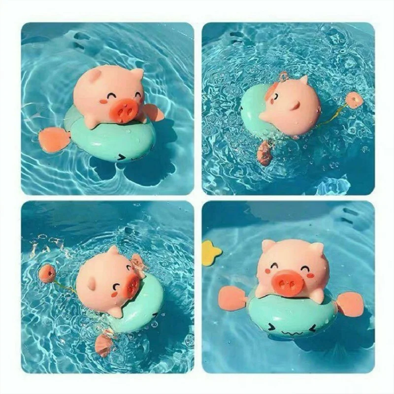 Children's Baby Swimming Bathing Water Spring Clockwork Bath Toys Small Animals Duck Turtle Whale Pig Penguin Water Spray
