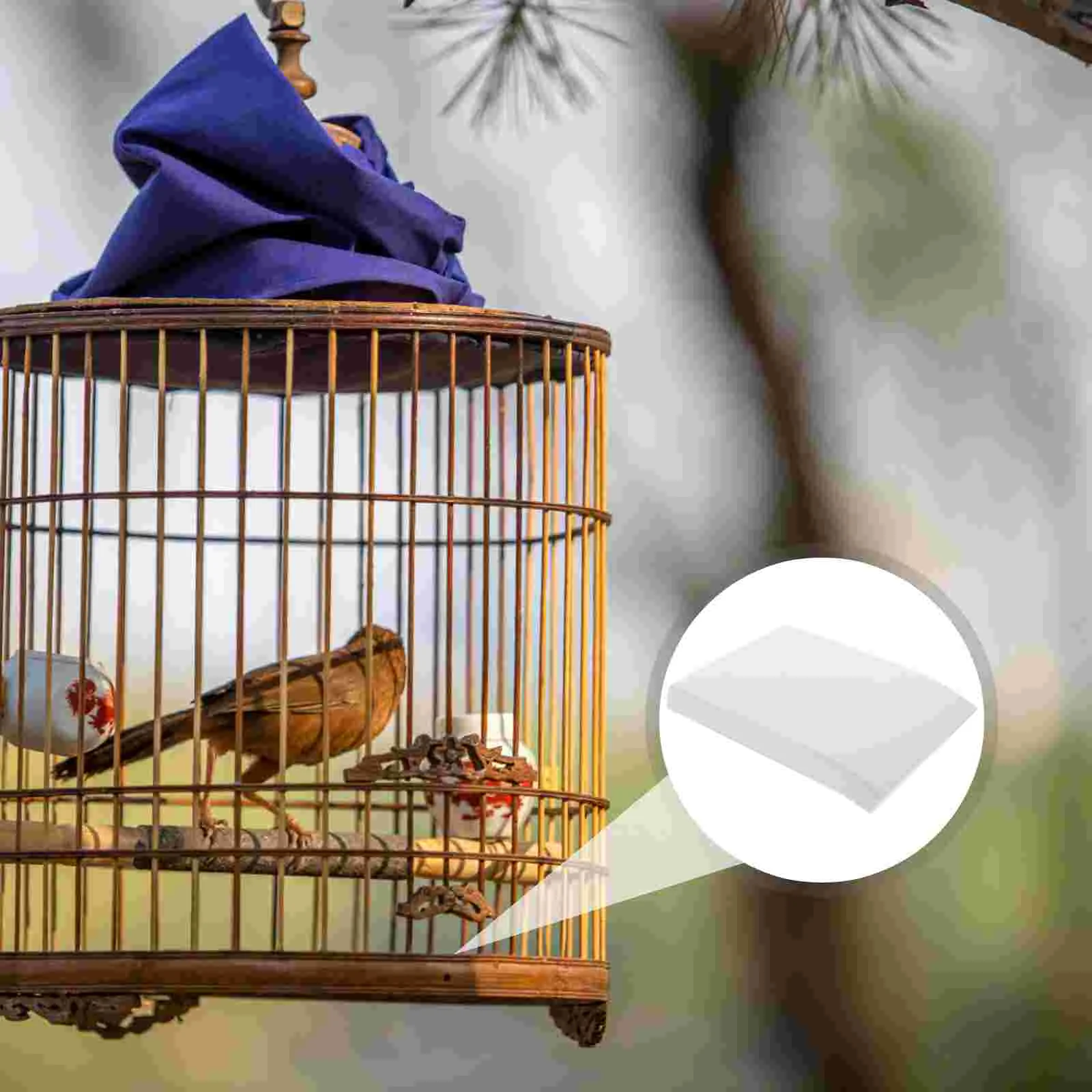 

100Pcs Bird Cage Bottom Pad Bird Cage Mat Parrot Cage Paper for Parrot Bird Parakeet Macaw