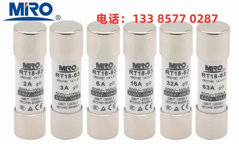Керамическая трубка Предохранителя MRO RO16 RT18-63 500 В/690 В gG 1A2A3A5A6A1 0A (24 шт.)