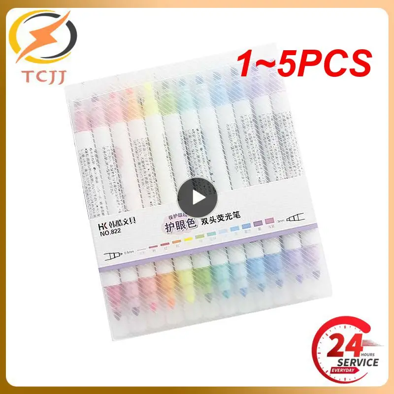 

1 ~ 5 шт. коробка наглазник двойная головка хайлайтеры художественный Маркер Маркеры пастельные маркеры Акварельная флуоресцентная ручка рисунок