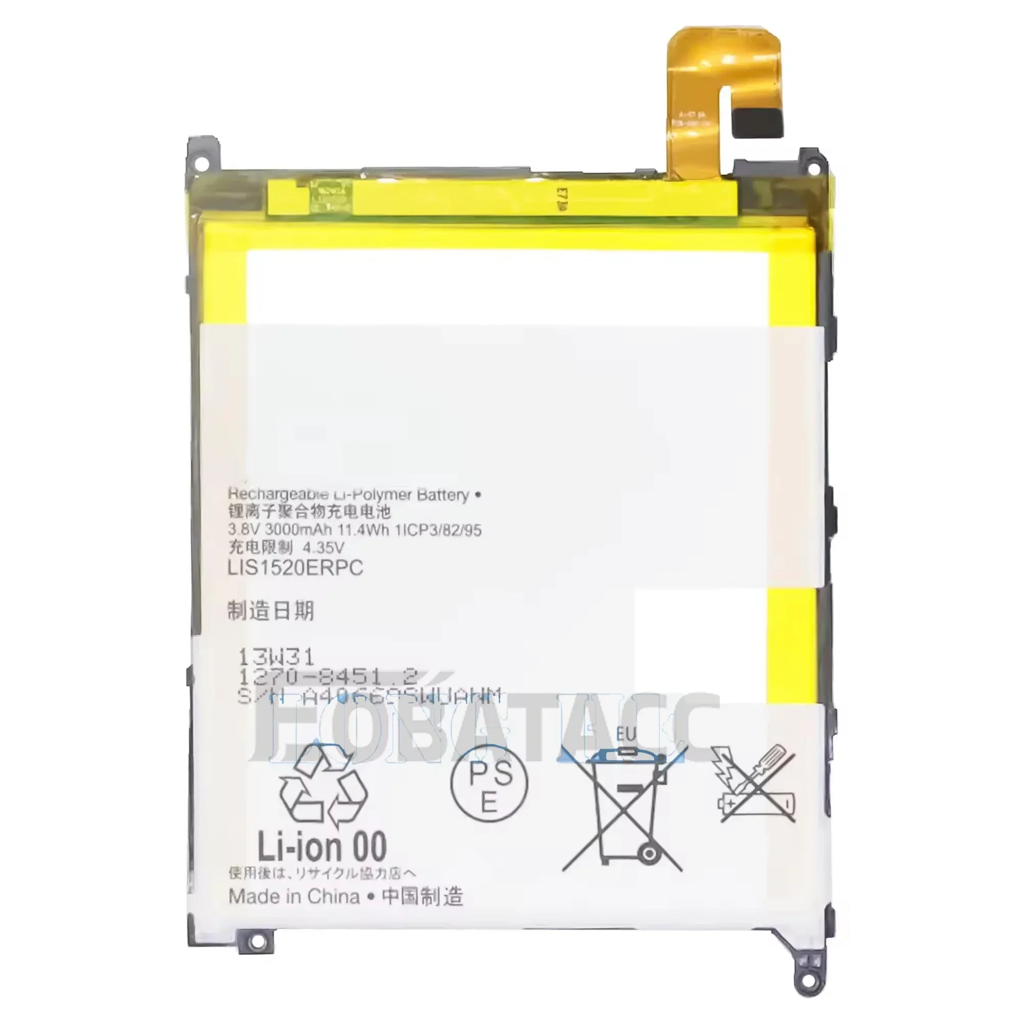 100% Новый оригинальный аккумулятор LIS1520ERPC для Sony XL39h/39/XL39 C6833 Xperia Z Ultra/C6802/c6803 +