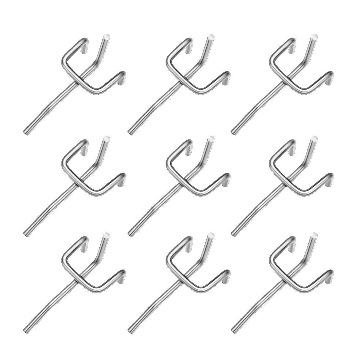 

50PCS Carbon Steel Peg Board Pegboard Hooks Garage Work Shop Storage Display Organization Steel Hanging Tool (Silver)