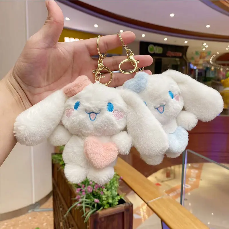 

Новинка Sanrioed Kawaii аниме мультфильм серия Cinnamoroll креативная милая девочка брелок плюшевая кула Студенческая игрушка школьная сумка Подвеска ...