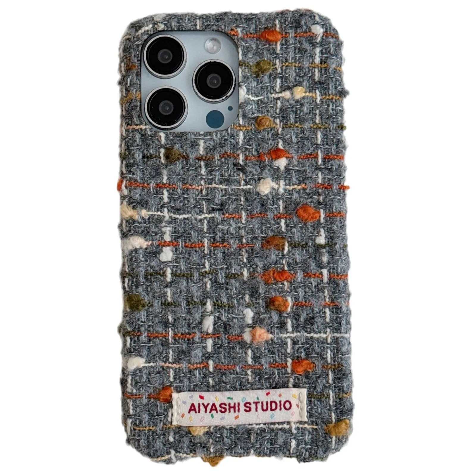 Бархатный шерстяной чехол для телефона с вышивкой iPhone 16 15 14 13 Pro Max полное покрытие