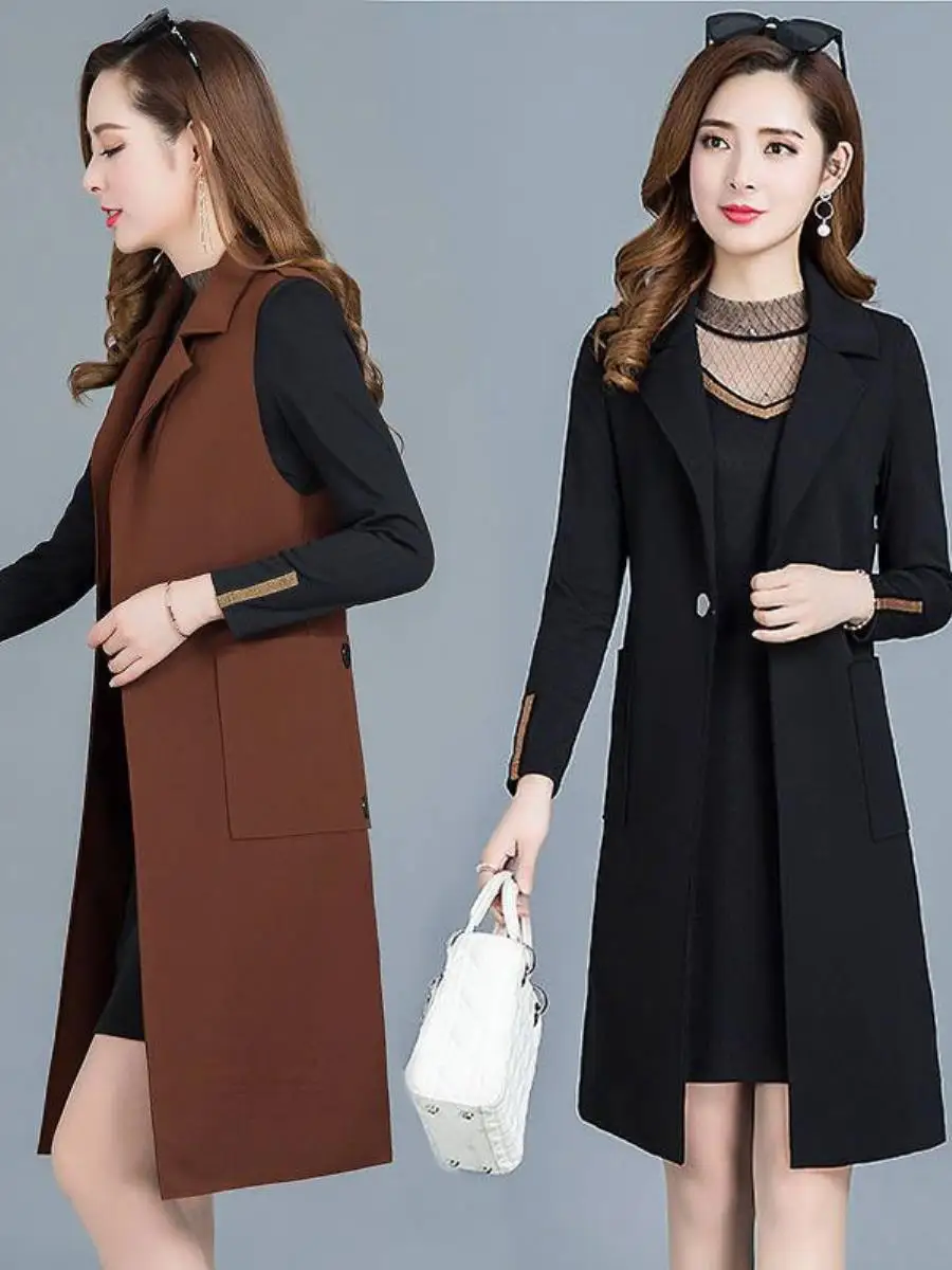 Шерстяной жилет женская одежда 2024 весна и осень новый без рукавов кардиган