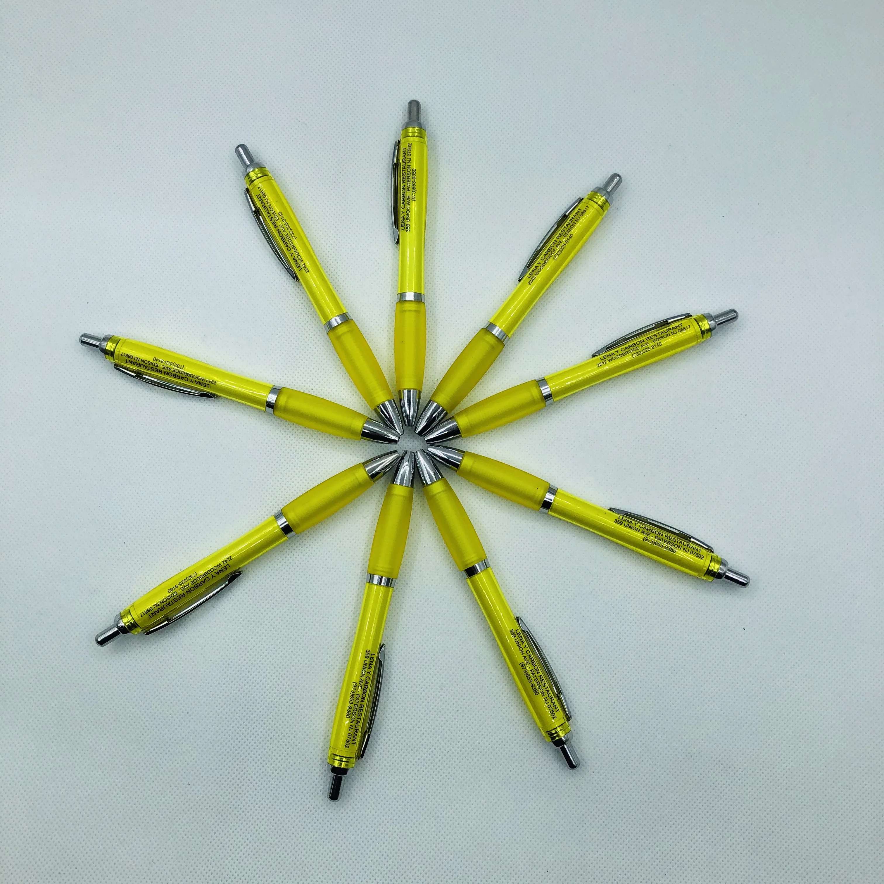 Желтая ручка для отеля школьная Ручка |