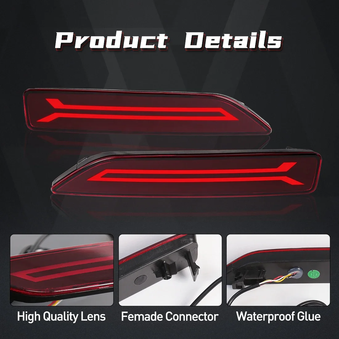 Светодиодные отражатели для заднего бампера Honda CRV CR-V BRV 2007 2008 2009 тормозные