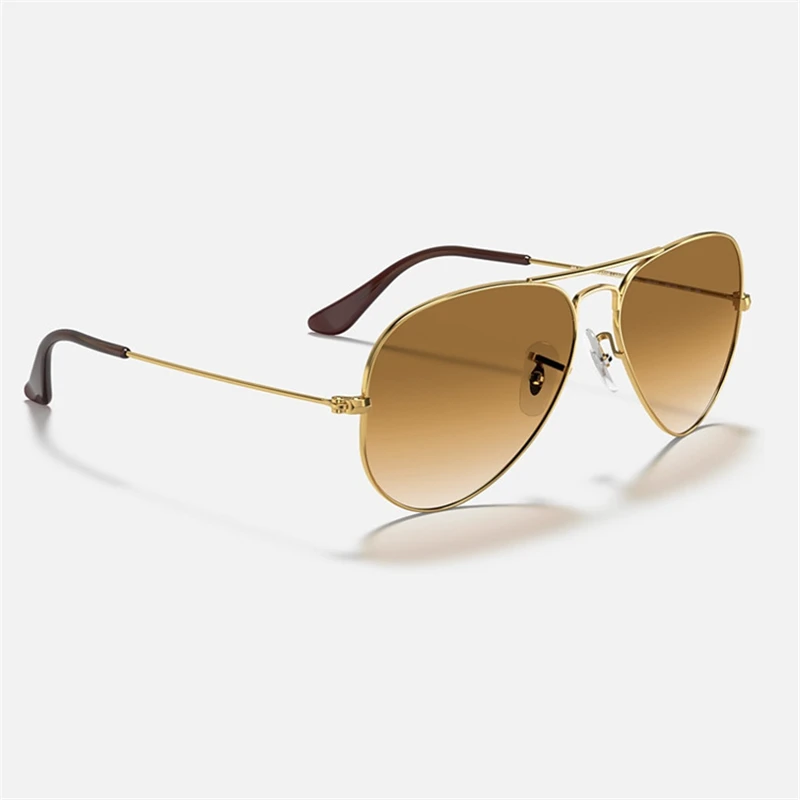 

Солнцезащитные очки-авиаторы для мужчин и женщин, винтажные Роскошные брендовые солнечные аксессуары для вождения, из нержавеющей стали 3025, со стеклянными линзами