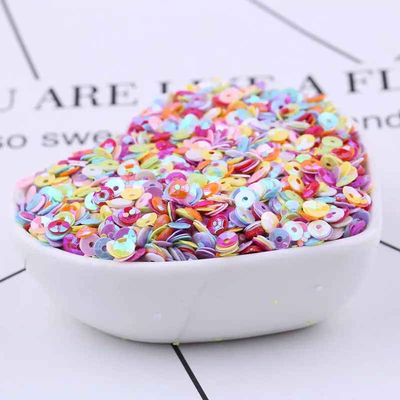 

10g (800pcs) 4mm Round Cup Shape Sequins PVC Sewing Craft Dance Garment Small Sequin Glitter Paillettes DIY Handwork Accessories