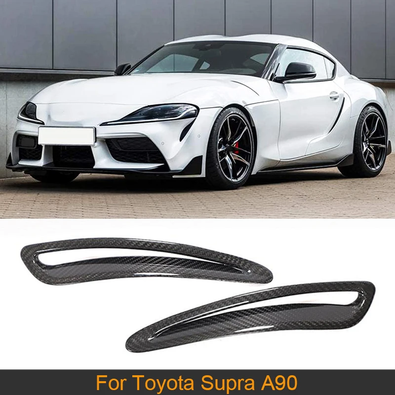 

Вентиляционные отверстия для капота автомобиля Toyota Supra A90 2019 2020, комплект для впускного кузова капота из углеродного волокна