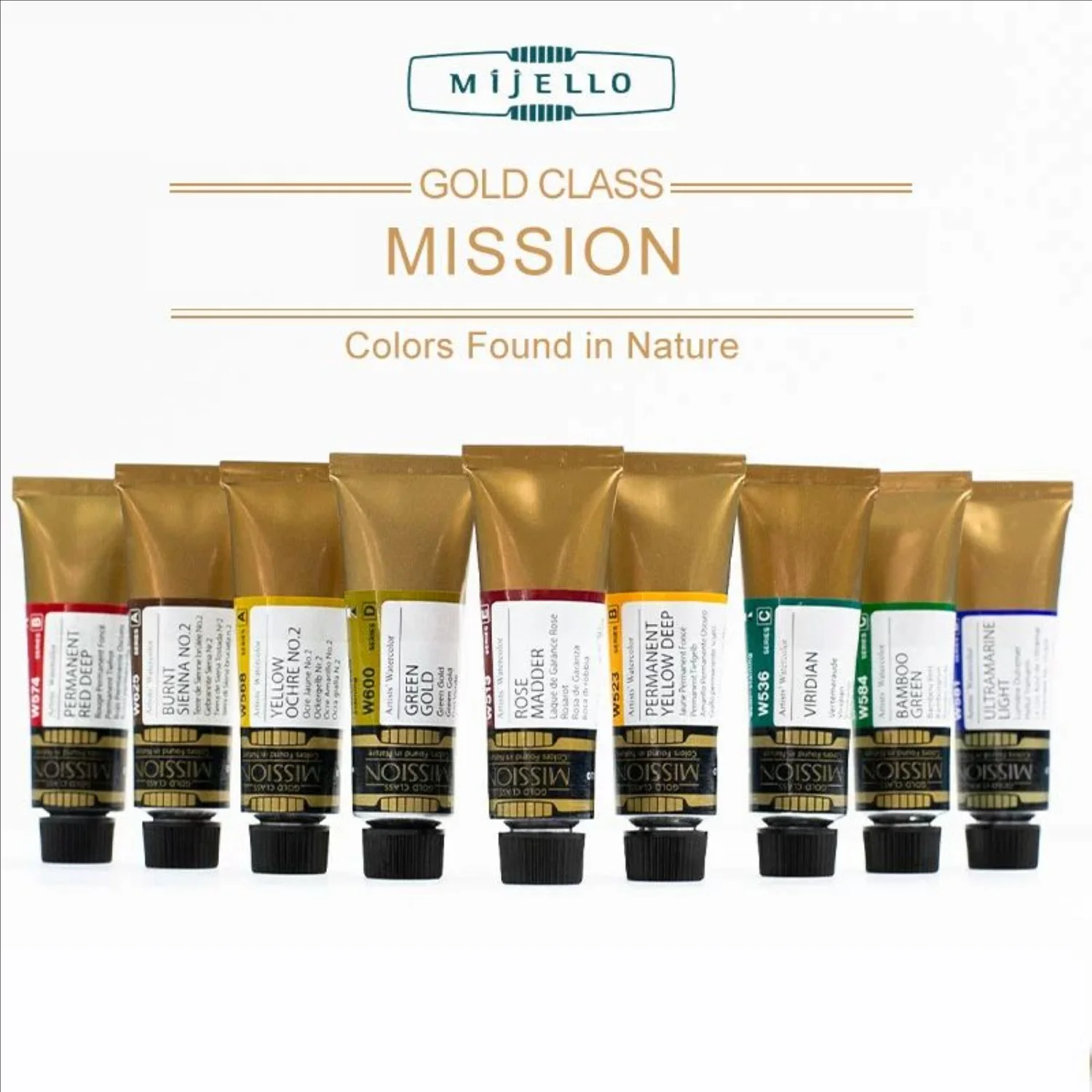 Фото Mijello Mission Gold, акварель с высокой концентрацией, натуральное растение, очень тонкий Piant, 15 мл, тюбики, принадлежности для рисования художников №1
