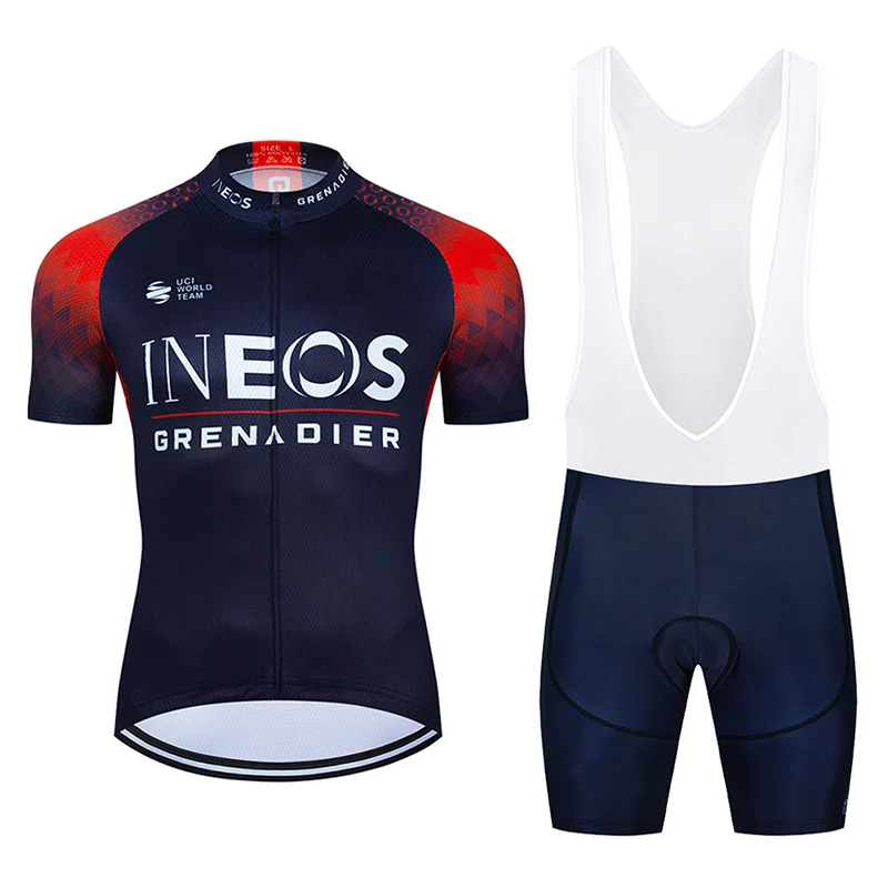 

2023 INEOS-GRENADIER велосипедный костюм, командные комплекты с нагрудником, униформа для горного велосипеда, Джерси для горного велосипеда, велосипедная одежда, мужская короткая майка, быстросохнущая