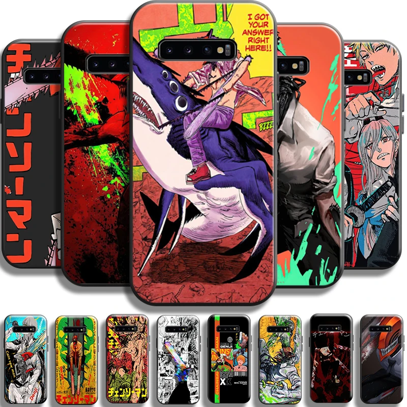 

Anime Chainsaw Man Pattern For Samsung Galaxy S10 S9 S8 Plus Lite S10E S10 5G Phone Case Coque Liquid Silicon TPU Carcasa Soft