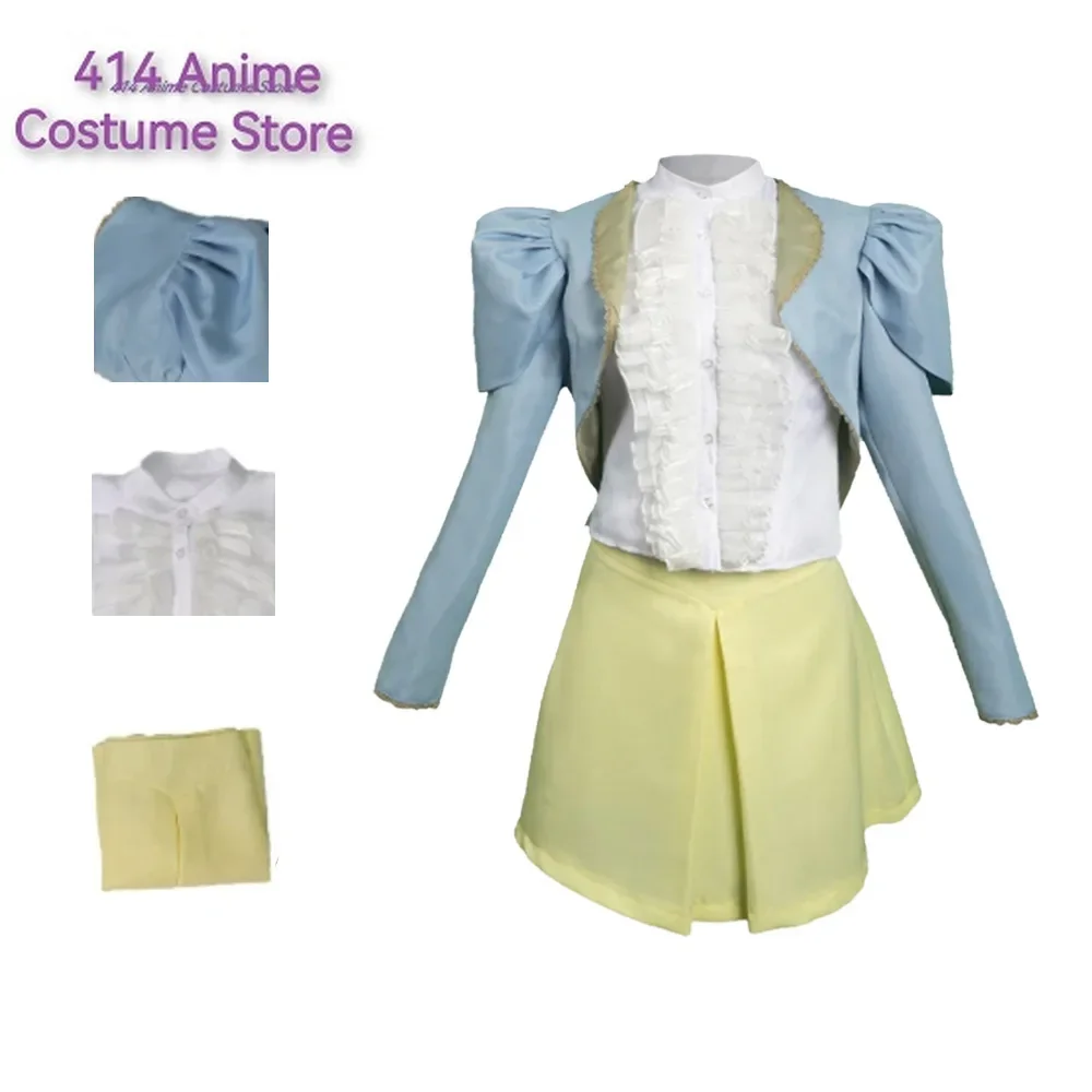 Movie Poor Cos Thing Bella Baxter Косплей Костюм Экипировка Желтая Юбка Синее Пальто Для