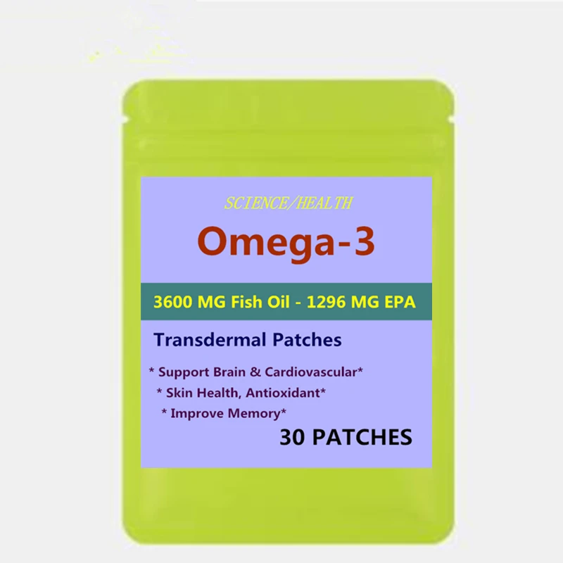 Фото 30 патчей Переплетные пластыри Omega 3 — поддерживают мозг, сердечно-сосудистую систему и здоровье кожи, антиоксидант и улучшает память №1