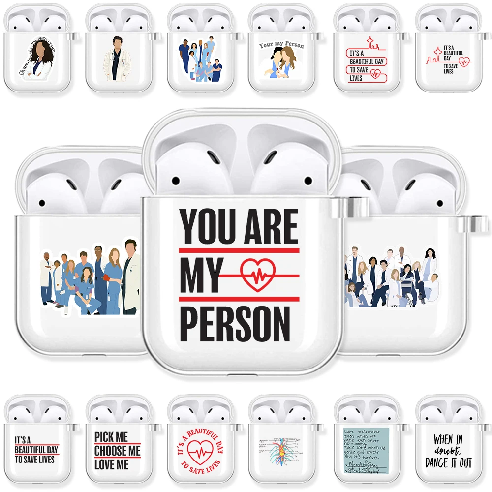 

Classic TV Show You Are My Person Soft TPU Case for Apple Airpods Pro 3 2 1 Greys Anatomy Wireless Earphone Cover Airpod Cases
