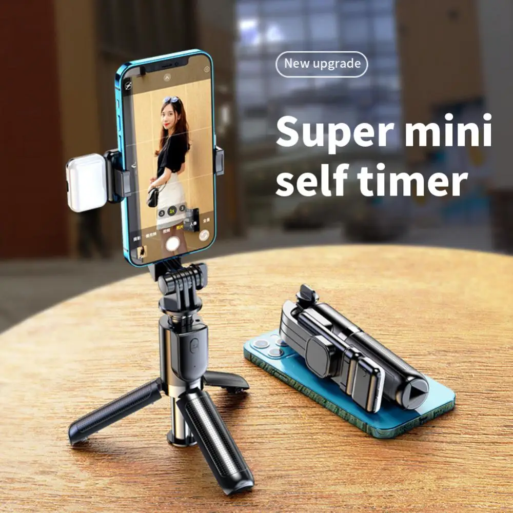 

Mini With Fill Light Shutter Remote Control Foldable Selfie Stick Tripod Monopod With Fill Light Portable Shutter Remote Control