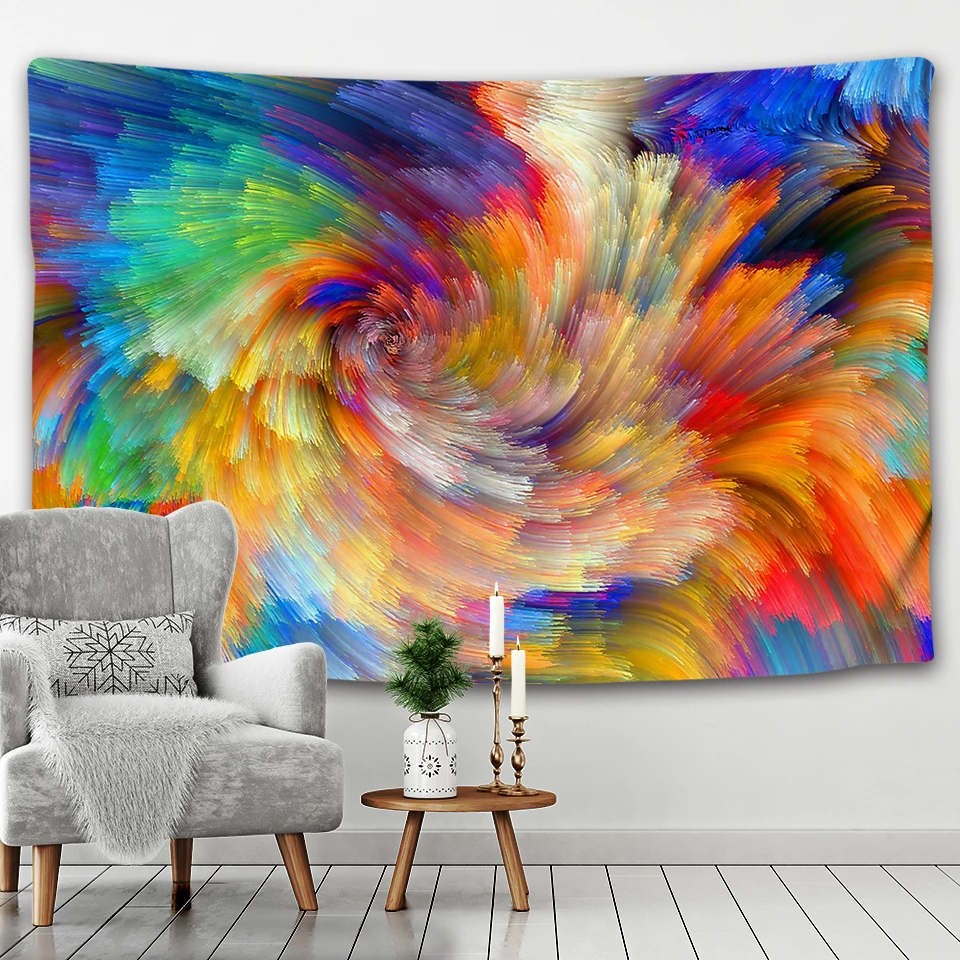 

Colorful wall tapestry Indian Mandala tapestry Hippie chakra tapestry Bohemian decorative wall cloth yoga mat Bohemian fabric