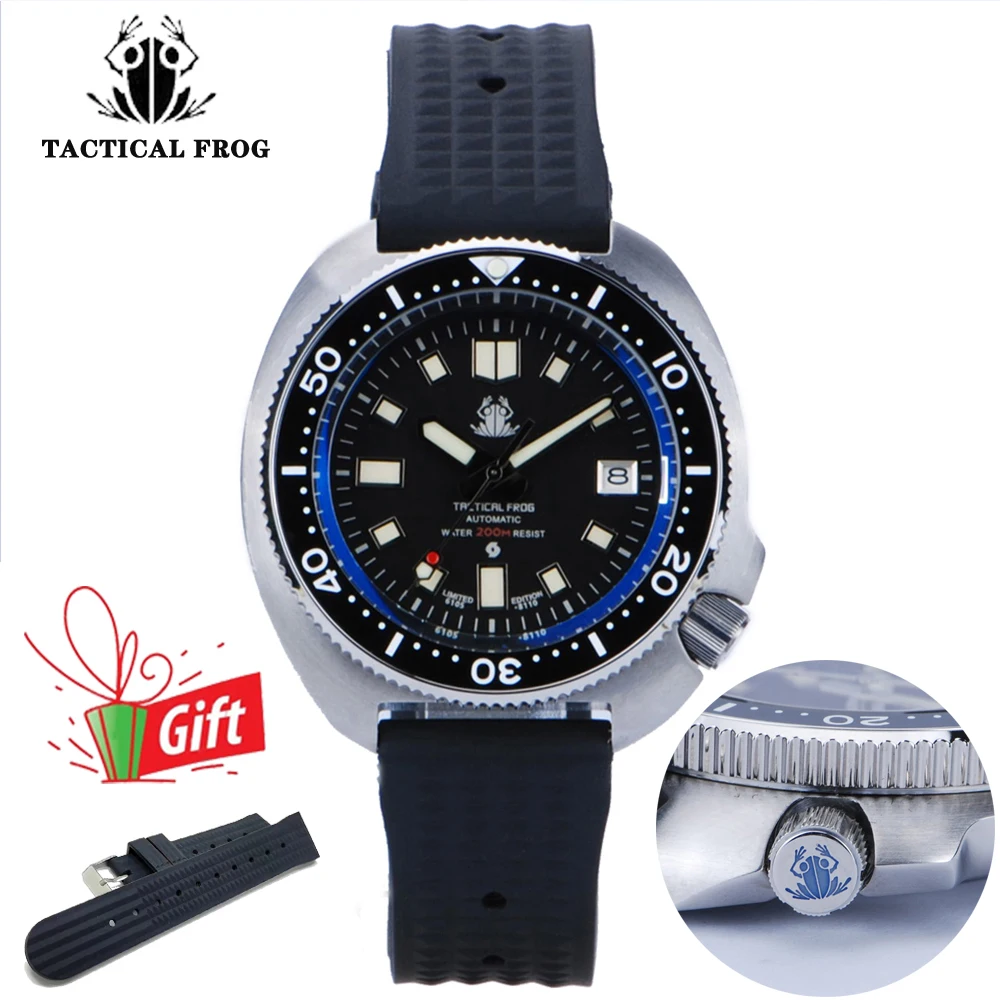 

Sea Knight Men's Steel Dive Watch Sapphire Crystal Ceramic Bezel 200M Waterproof Waffle Strap NH35A Automatic Mechanical Watches