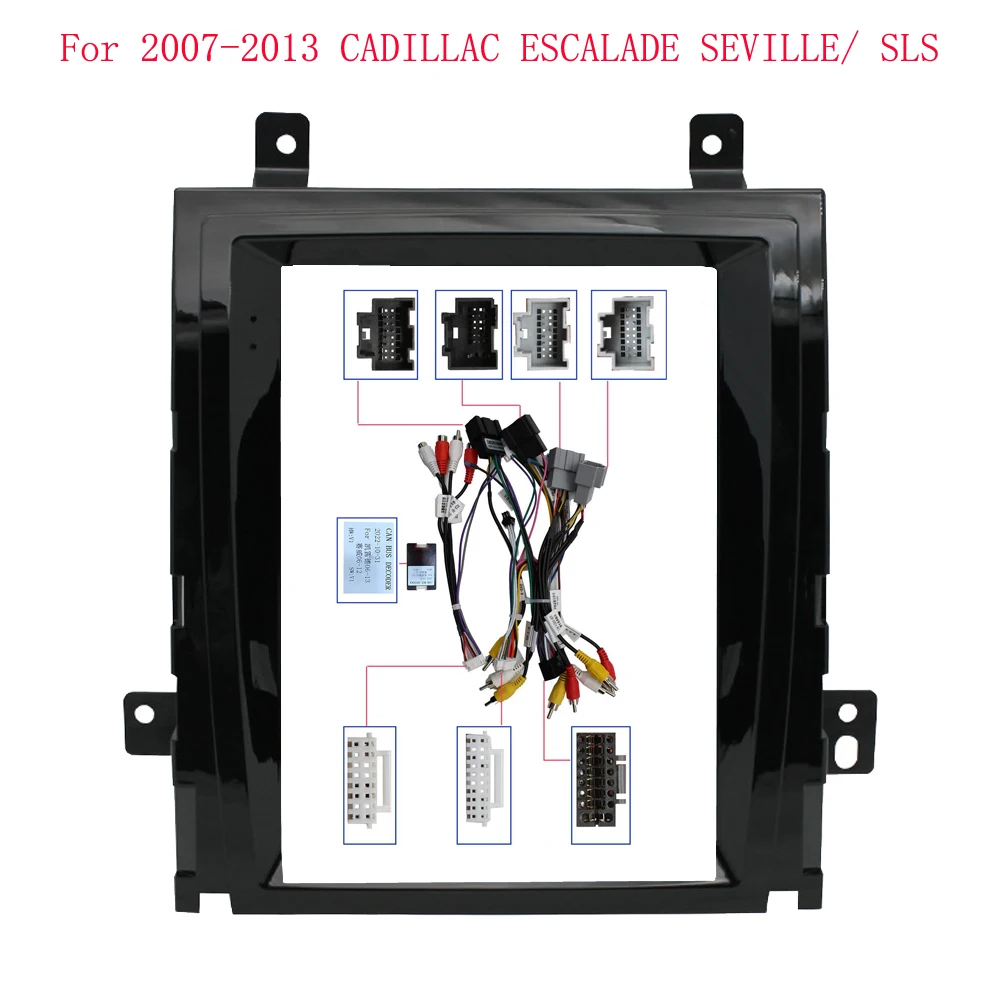 

9,7-дюймовый 2-диночный автомобильный радиоприемник для CADILLAC ESCALADE SEVILLE/SLS Tesla Style 2007-2013 мультимедийная рамка и панель плеера